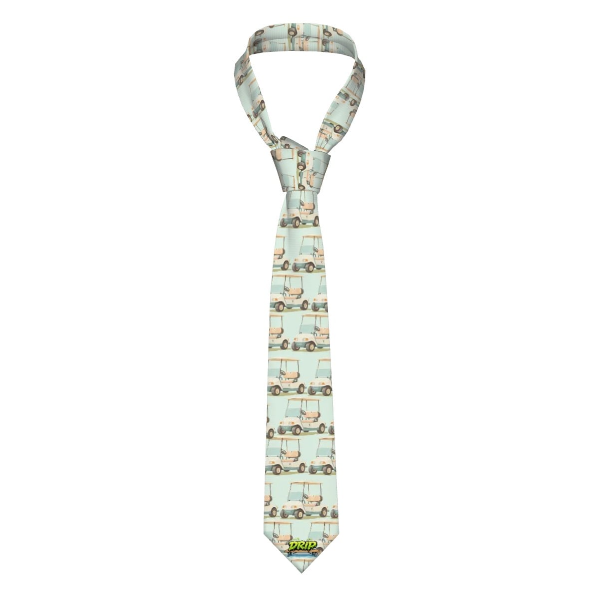 Game Day Tie - Golf Cart Seafoam Green