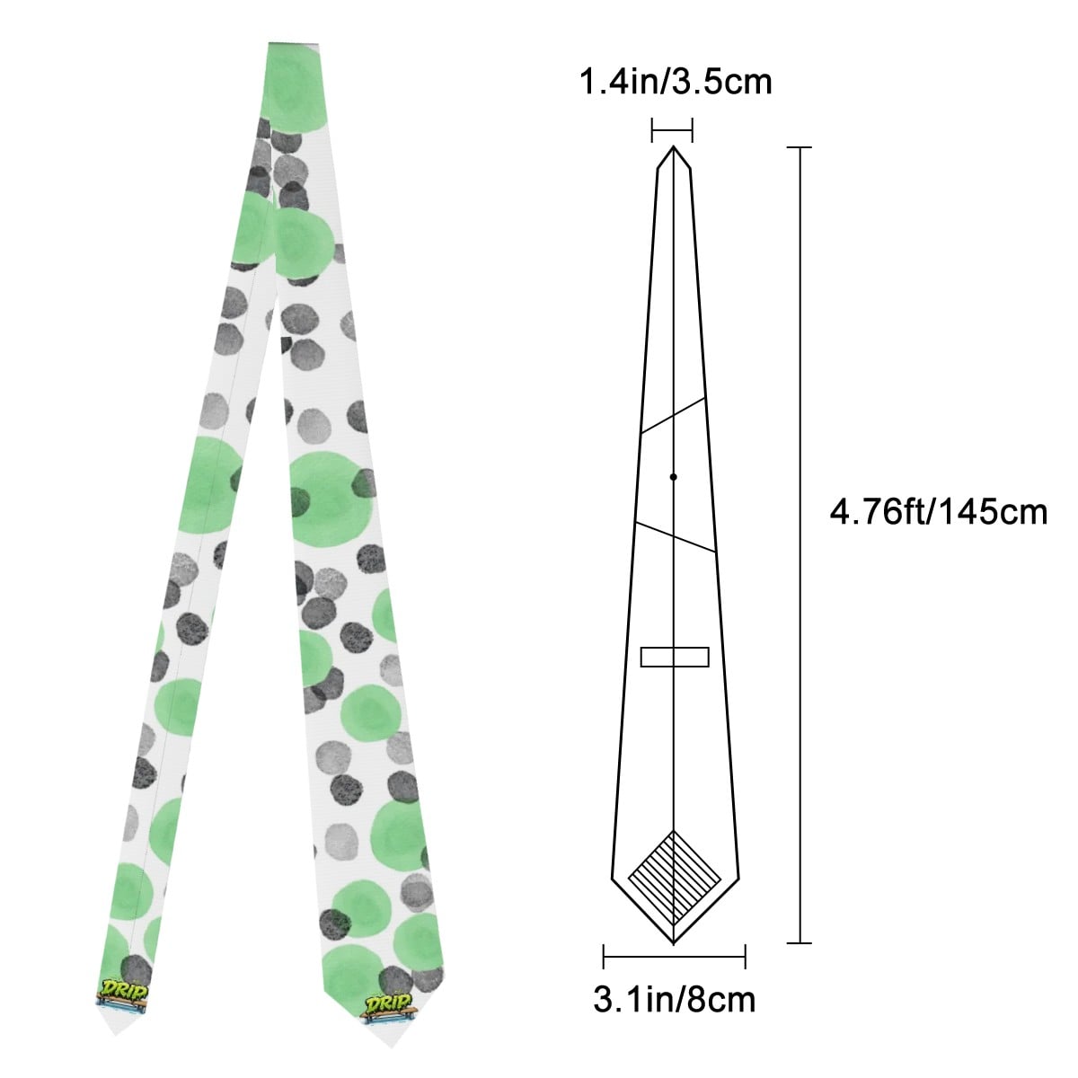 Game Day Ties - Polka Dots White