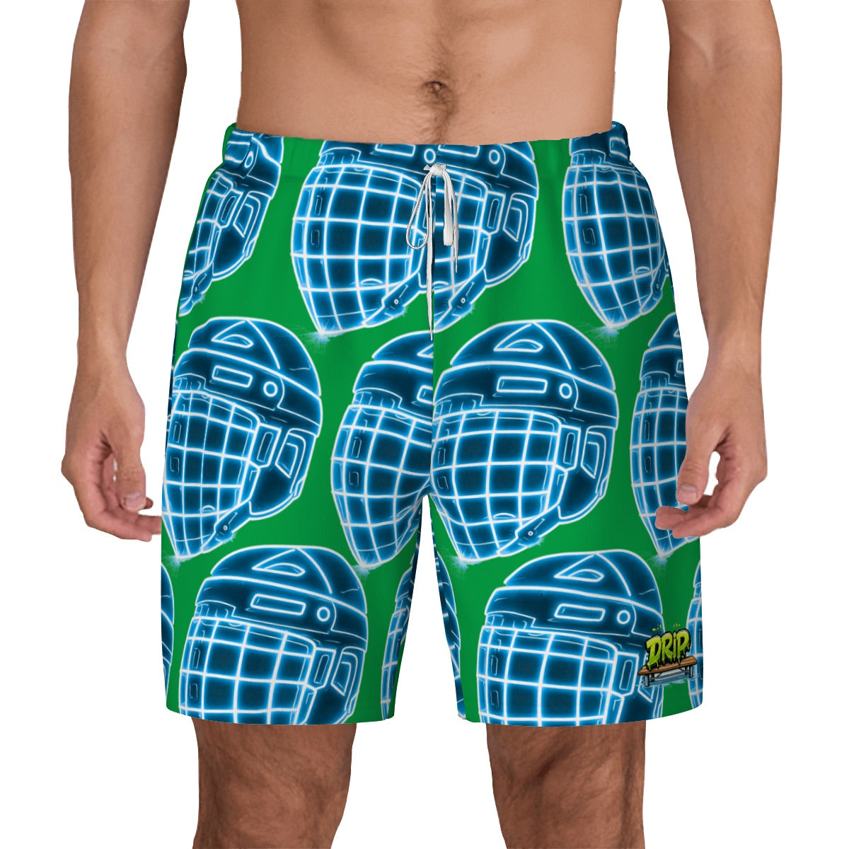 W2W Pro Mesh Hybrid Shorts - Hockey Helmet Neon Blue Green