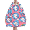 Adult Blanket Sweatshirt - Baseball Sprinkles Ice Cream Drip Pink