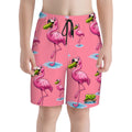 Youth Swim Shorts - Flamingo Pickle Pink