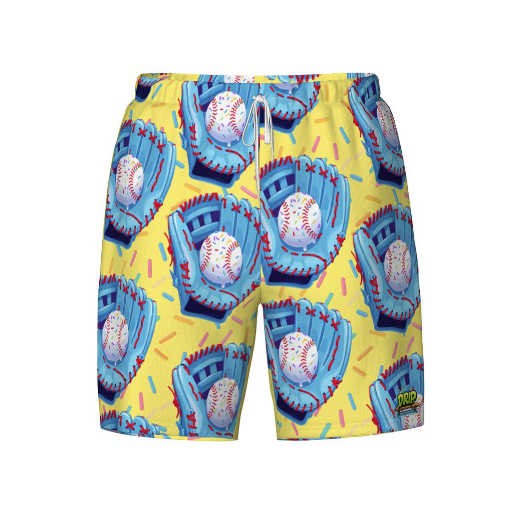 W2W Pro Mesh Hybrid Shorts - Baseball Sprinkles Drip Yellow