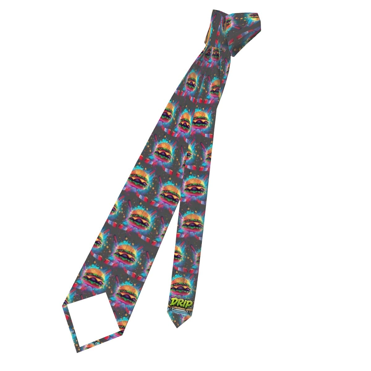 Game Day Tie - Cheeseburger and Hockey Sauce Charcoal
