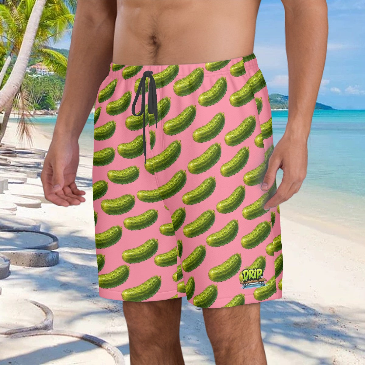 Men/Teen Swim Shorts - Pickled Pink