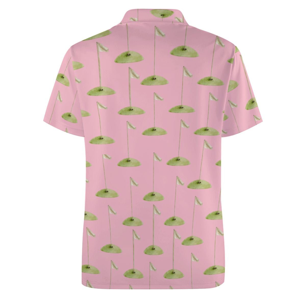 Uncle Golf Shirt - Hole Flag Sketch Pink