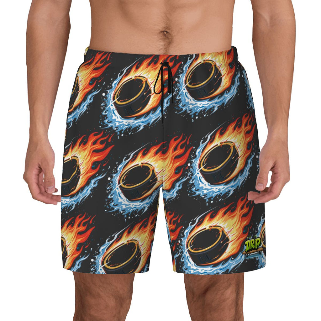 W2W Pro Mesh Hybrid Shorts - Flamin Hockey Pucks Charcoal