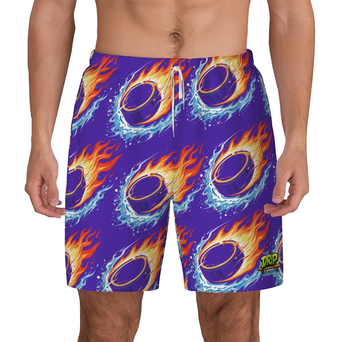 W2W Pro Mesh Hybrid Shorts - Flamin Hockey Puck Royal Purple