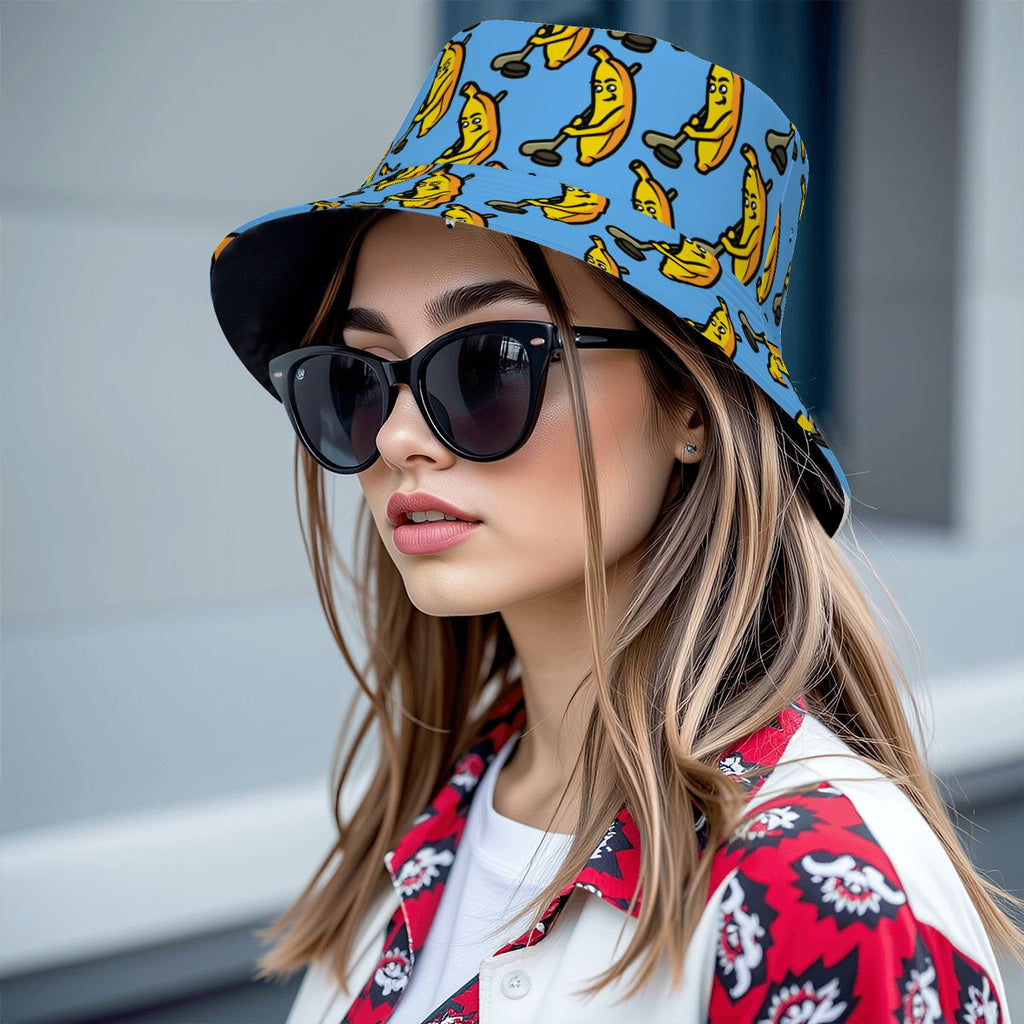 Drip Bucket Hat - Bananas for Hockey Blue