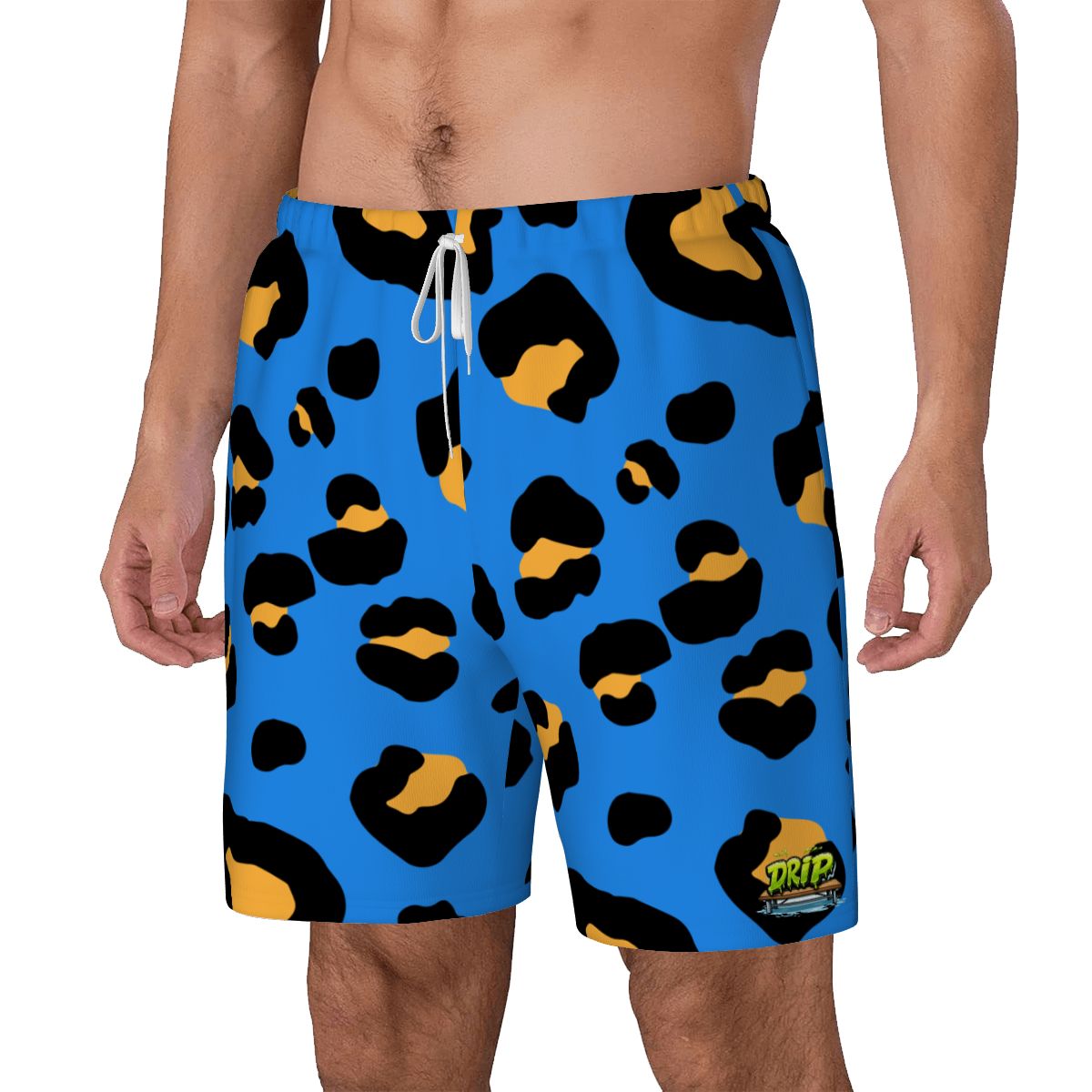 W2W Pro Mesh Hybrid Shorts - Drip Bench Leopard Dark Blue