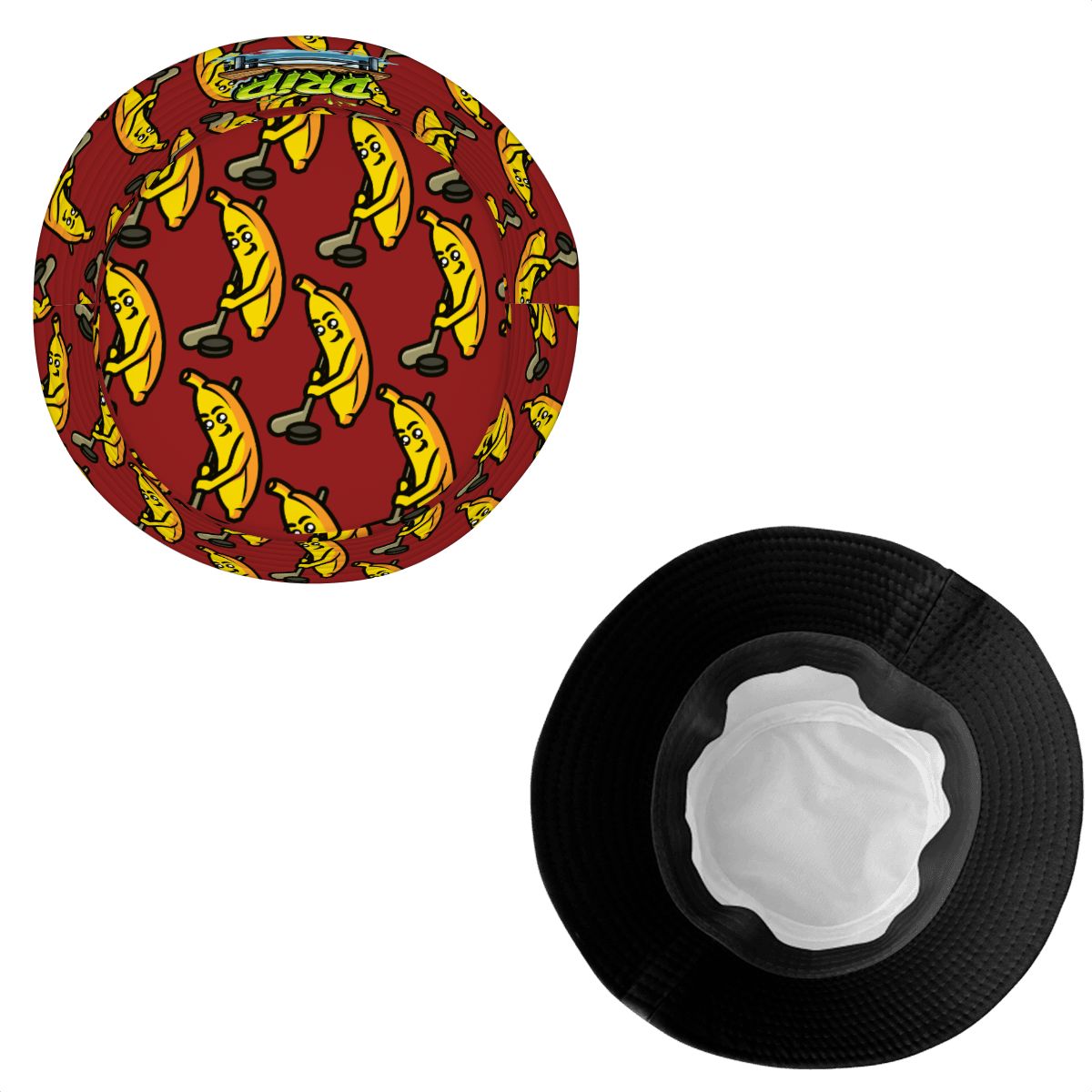 Drip Bucket Hat - Bananas for Hockey Classic Red