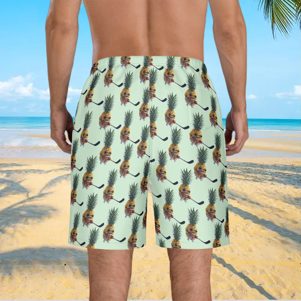 Men/Teen Swim Shorts - Piney Snipes Mint Green