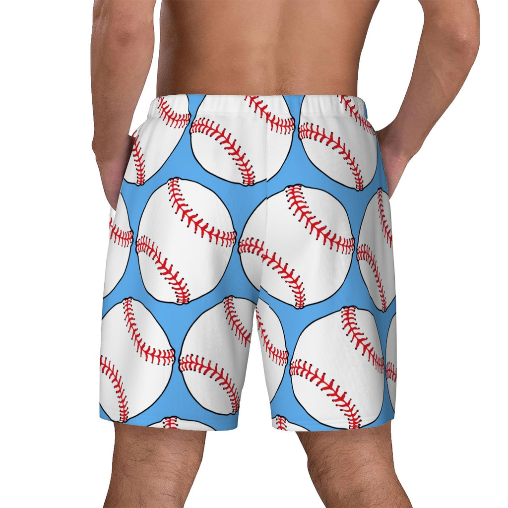 W2W Pro Mesh Hybrid Shorts - Blue Classic Baseballs