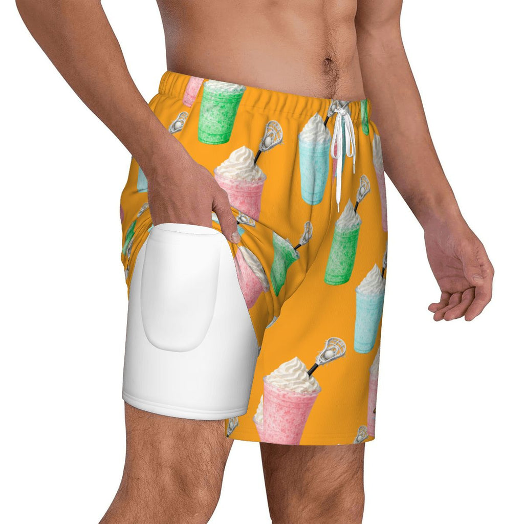 W2W Pro Mesh Hybrid Shorts - Ice Cream Lacrosse Orange