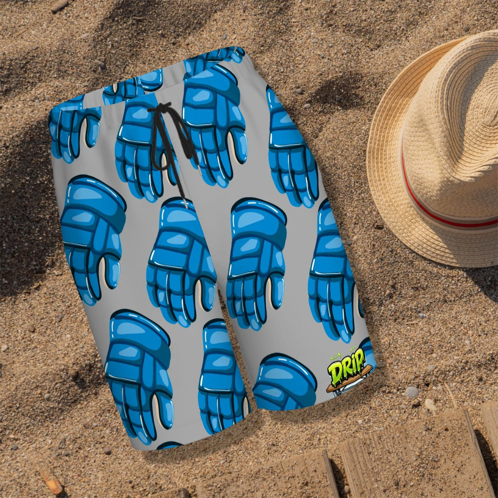 Youth Swim Shorts - Blue Hockey Gloves