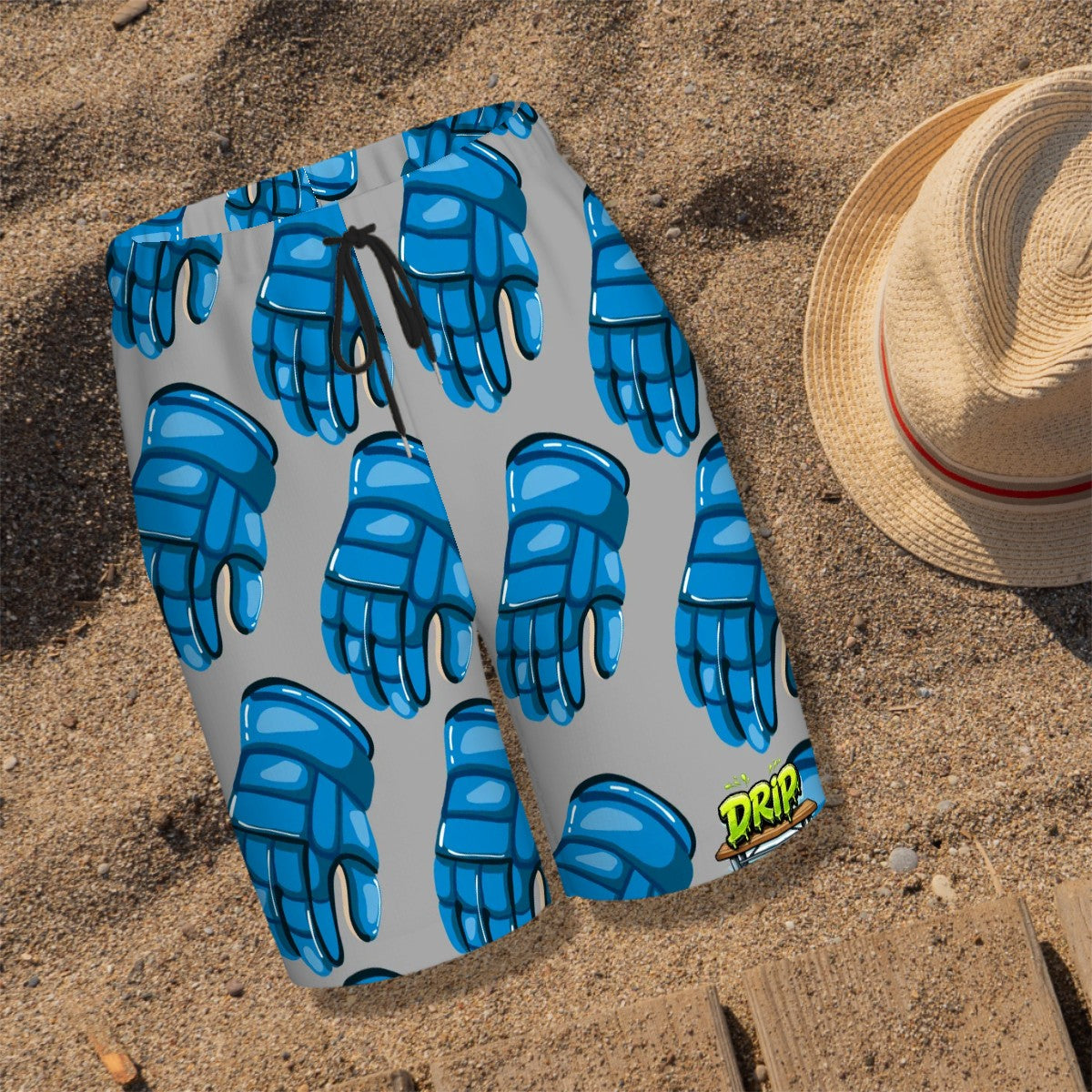 Youth Swim Shorts - Blue Hockey Gloves