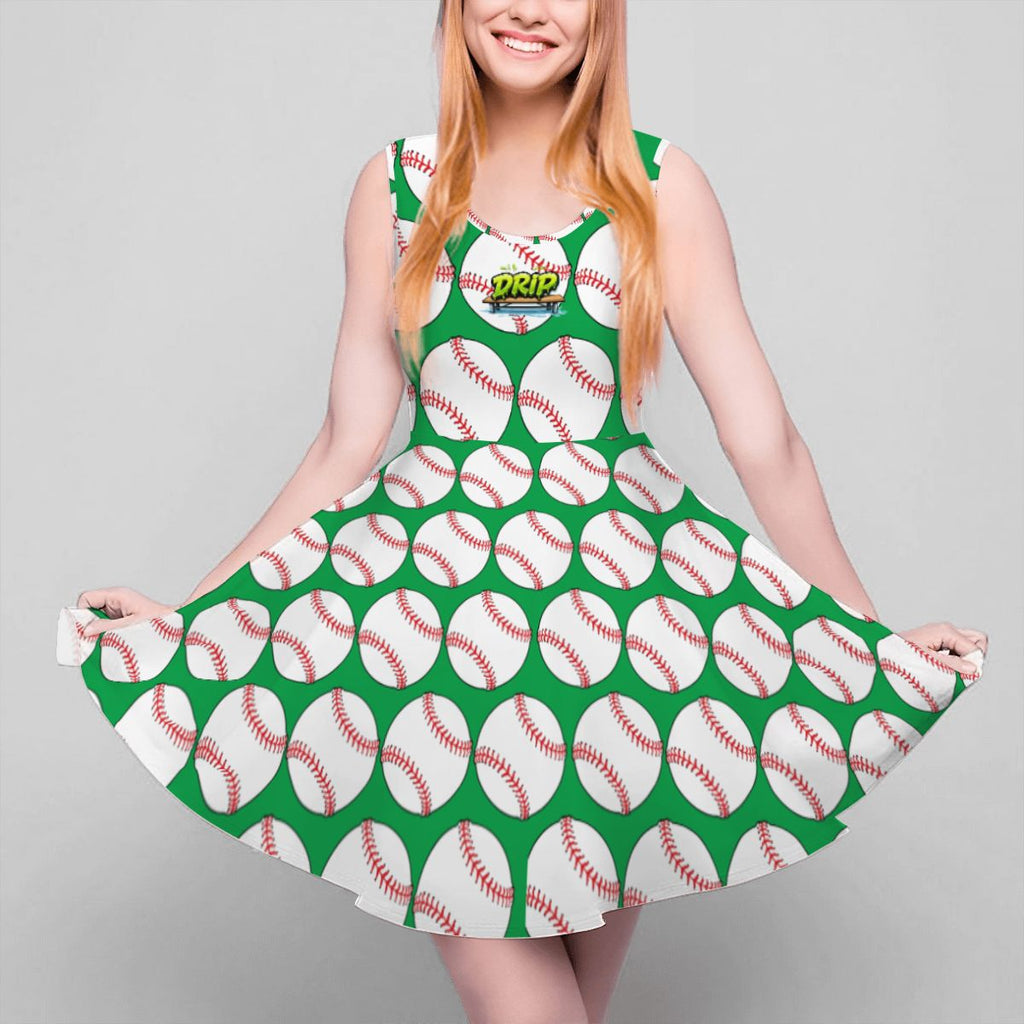 Women's Game Day Dress - Classic Baseball Green