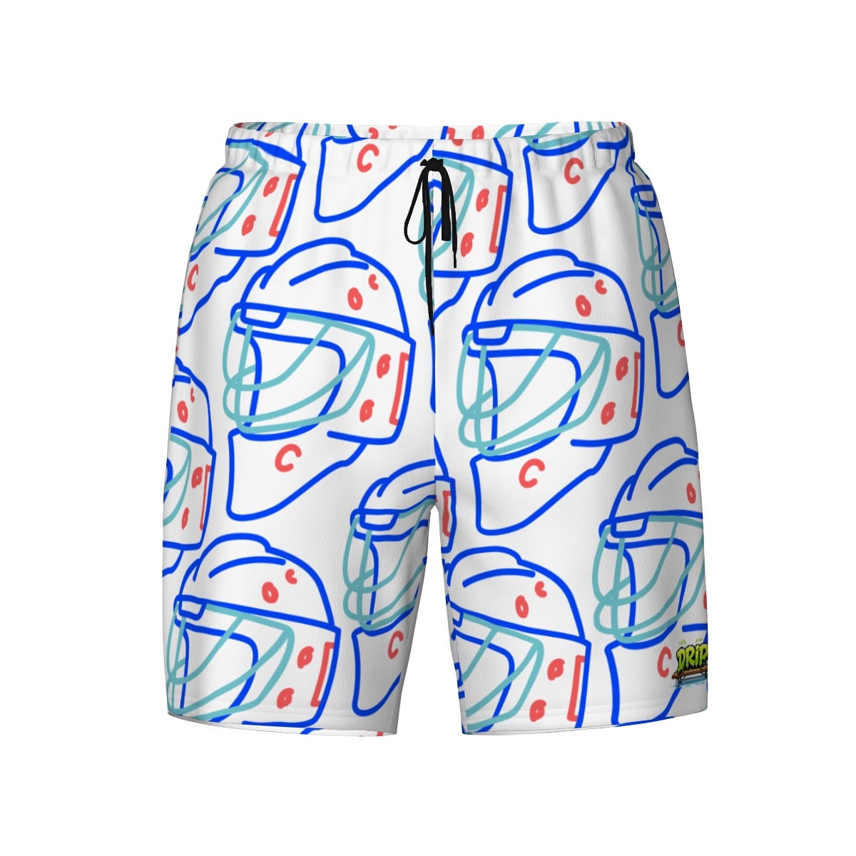 W2W Pro Mesh Hybrid Shorts - Goalie Helmet Sketch White