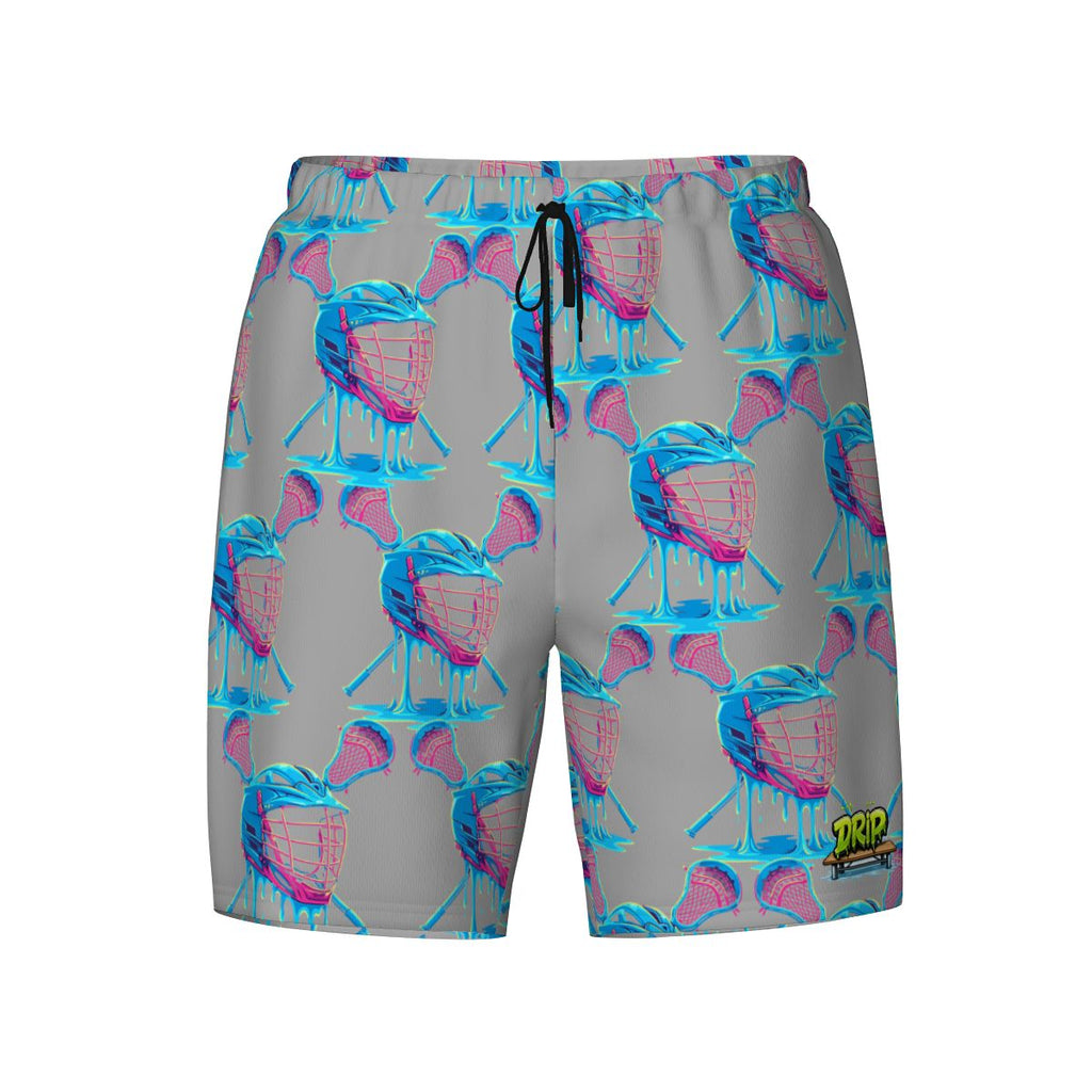 W2W Pro Mesh Hybrid Shorts - Lacrosse Helmet Sticks Grey