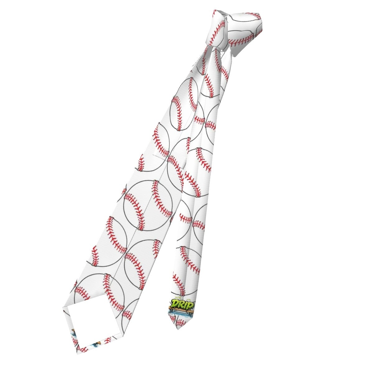 Game Day Tie - Baseballs Classic White