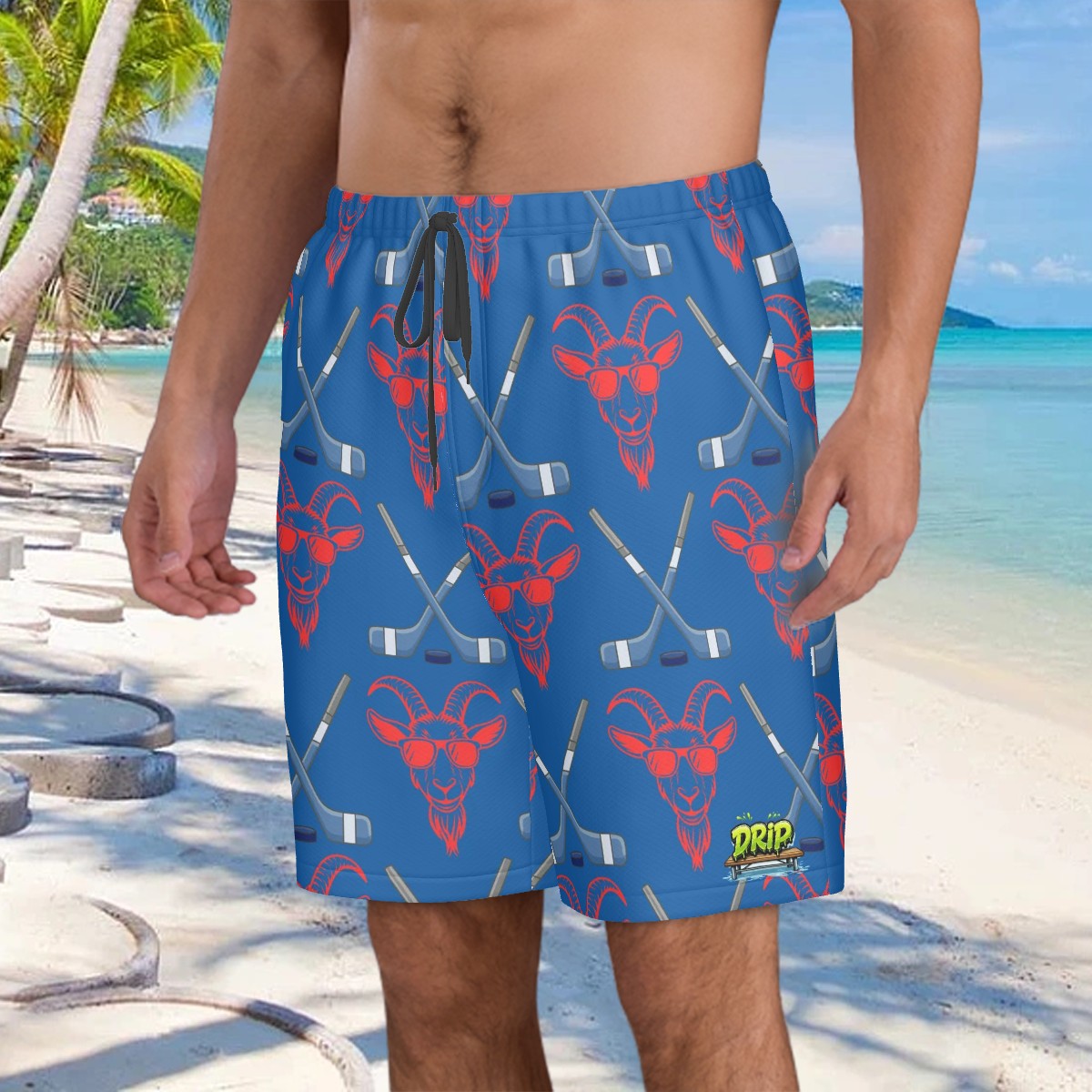 Water to Workout Hybrid Shorts - Goated Hockey Dark Blue