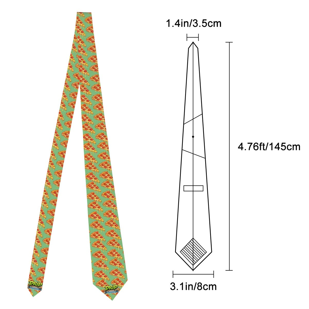 Game Day Tie - Pizza Green