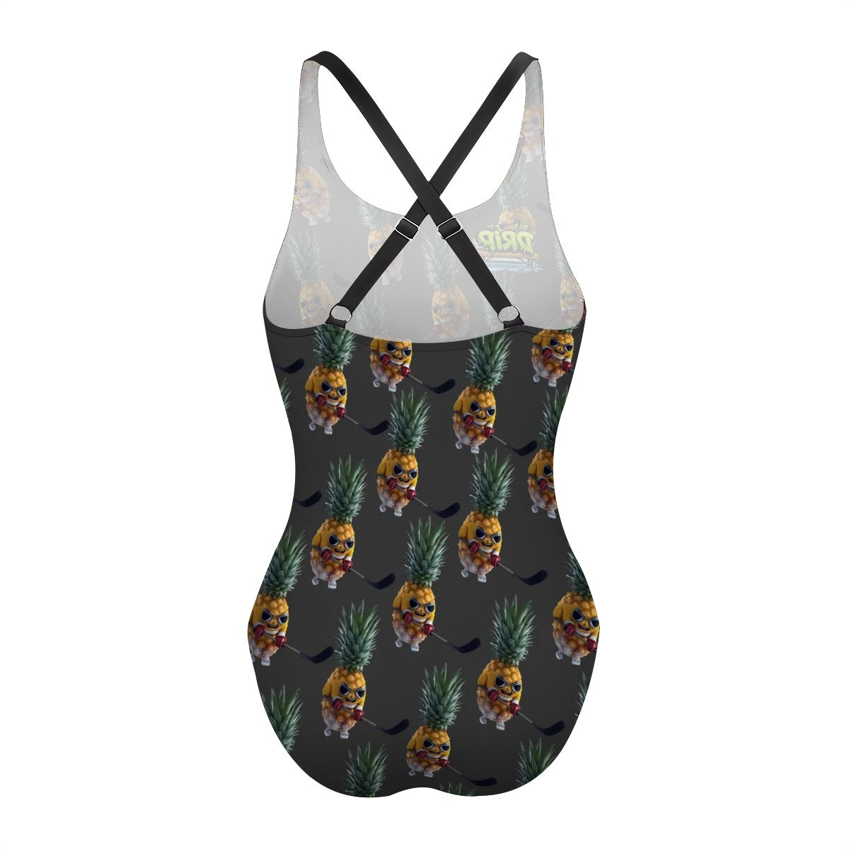 Cross-Back One Piece Swimsuit Women - Piney Snipes Charcoal