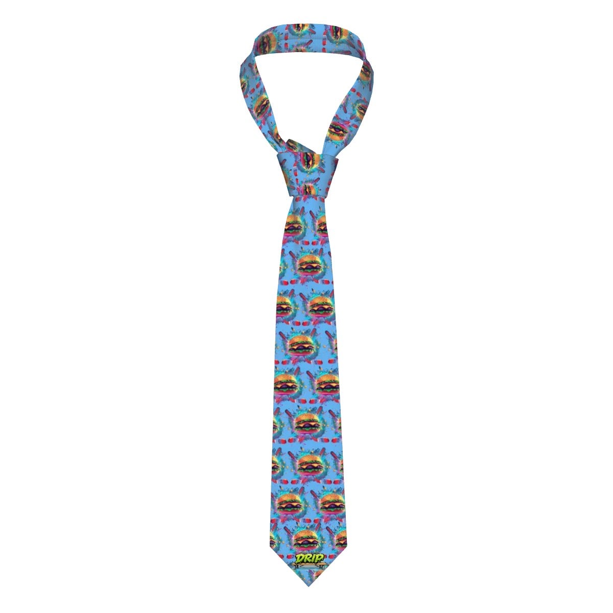 Game Day Tie - Cheeseburger and Hockey Sauce Blue