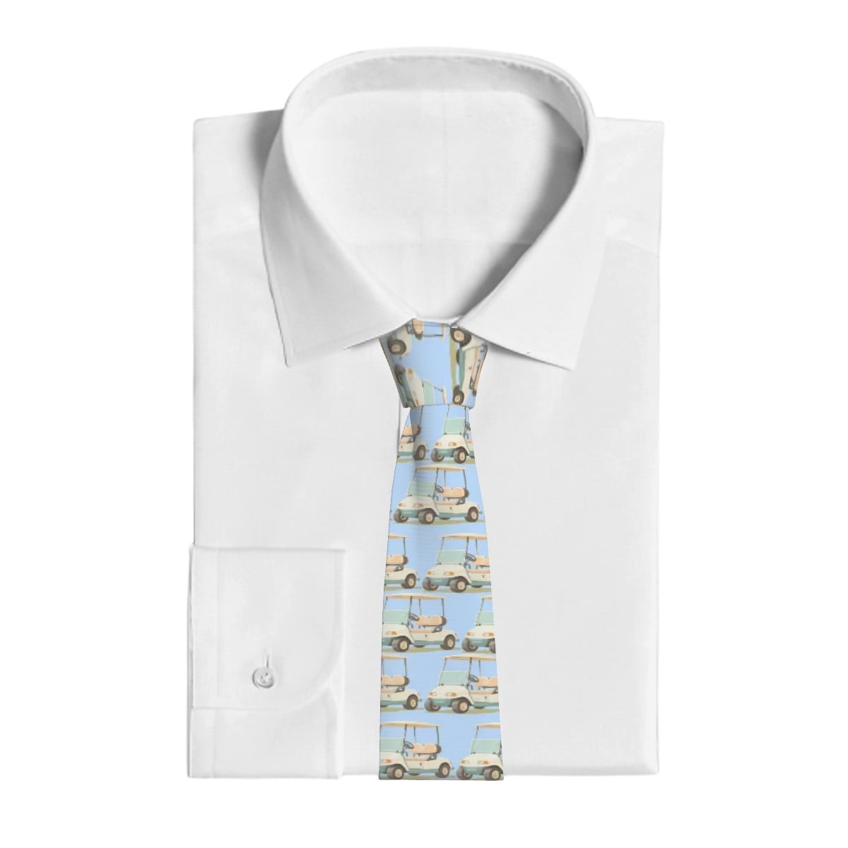 Game Day Tie - Golf Cart Vintage Blue