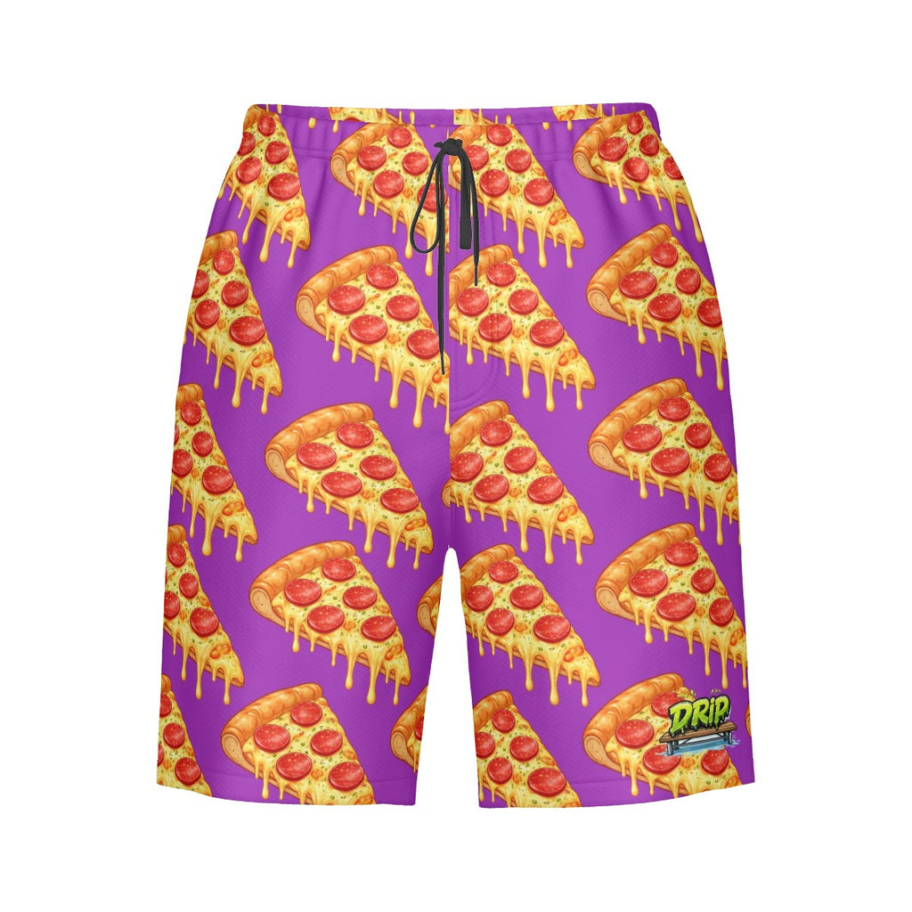 Men/Teen Swim Shorts - Pizza Purple