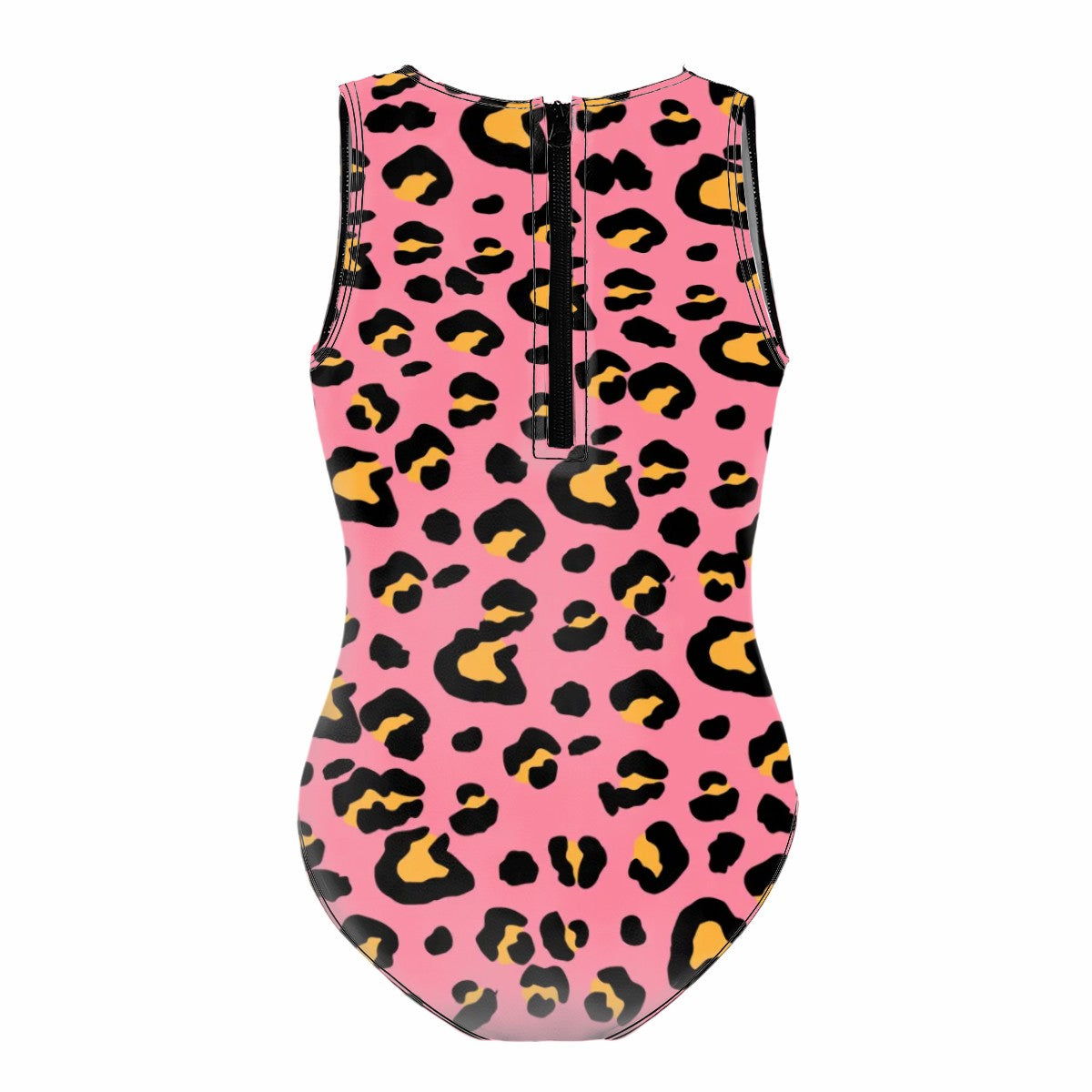 Girls One Piece Swimsuit - Drip Bench Leopard Pink