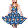 Women's Game Day Dress - Flamin Hockey Pucks Dark Blue