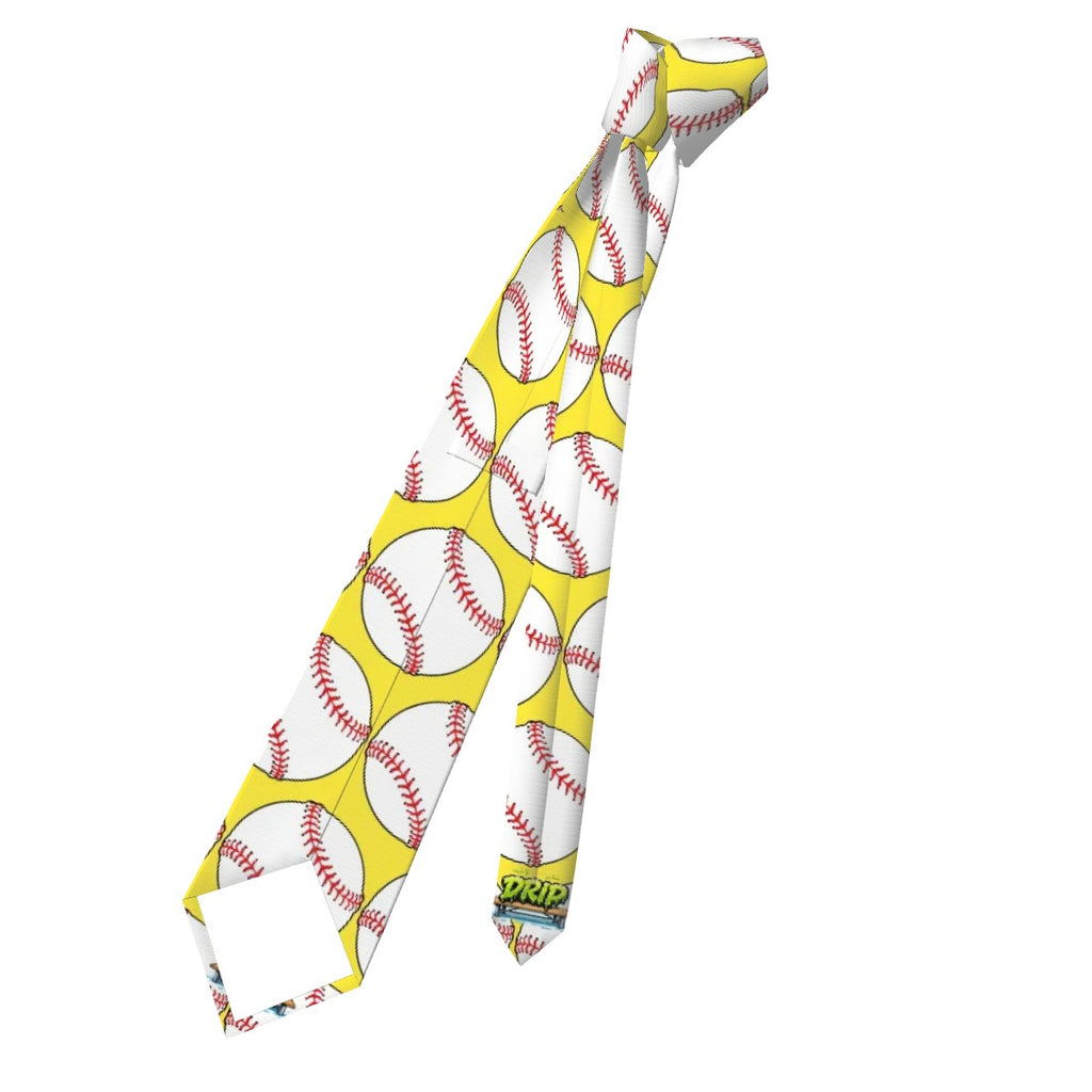 Game Day Tie - Baseballs Classic Yellow