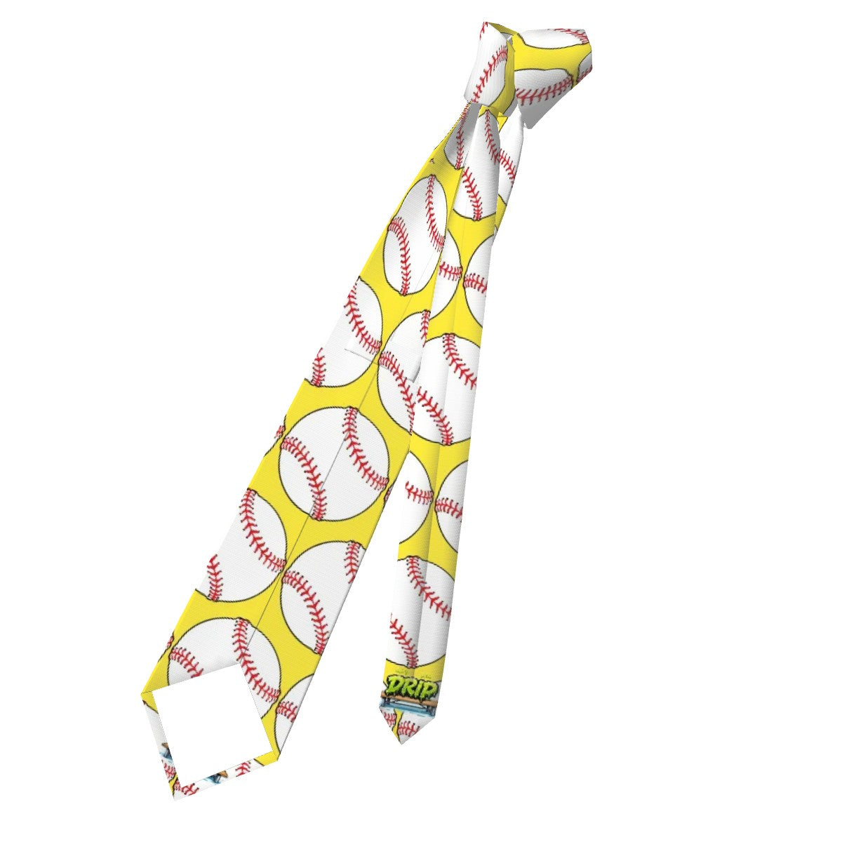 Game Day Tie - Baseballs Classic Yellow