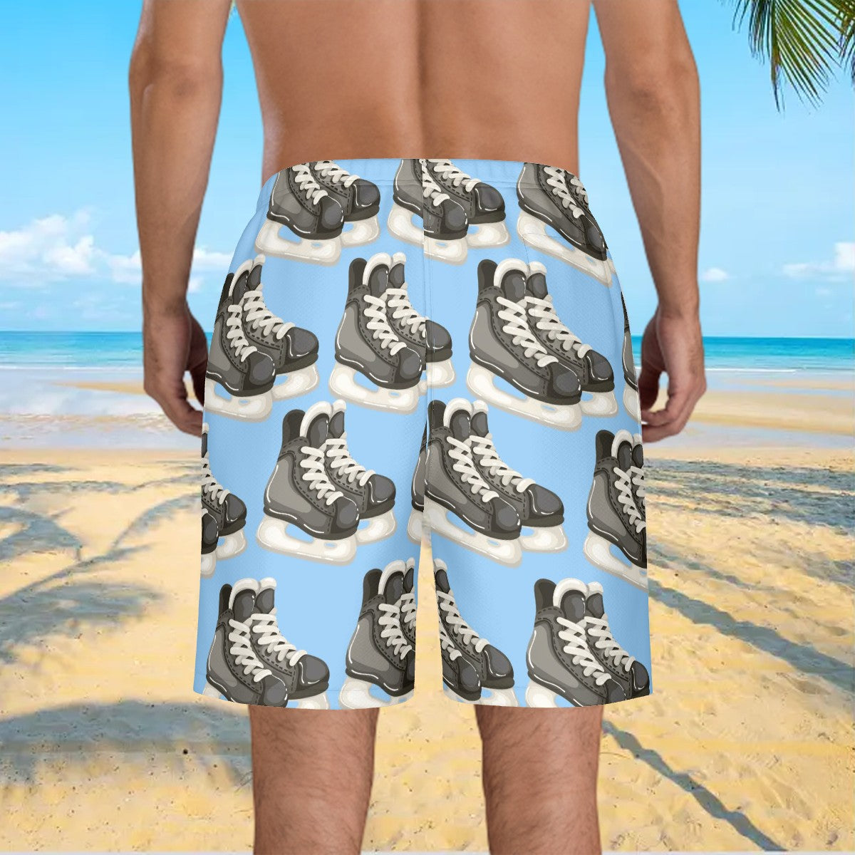 Water to Workout Hybrid Shorts - Hockey Skates Ice Blue