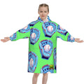 Youth Blanket Sweatshirt - Baseball Sprinkles Drip Hot Green