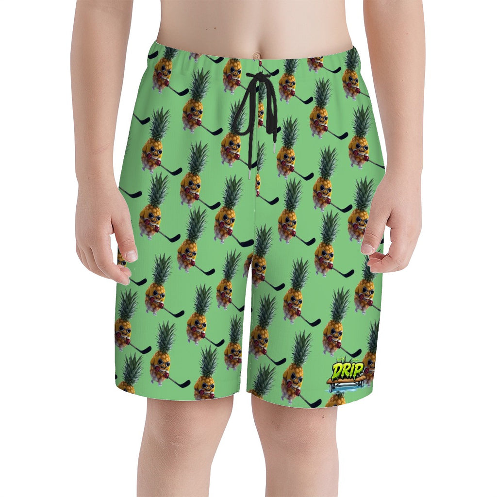 Youth Swim Shorts - Piney Snipes Jungle Green