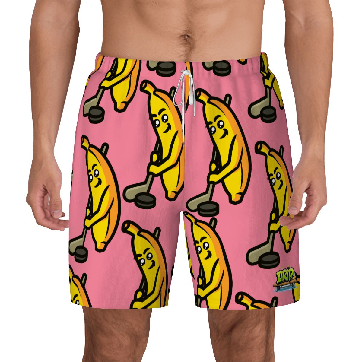 Mesh Shorts - Bananas for Hockey Pink
