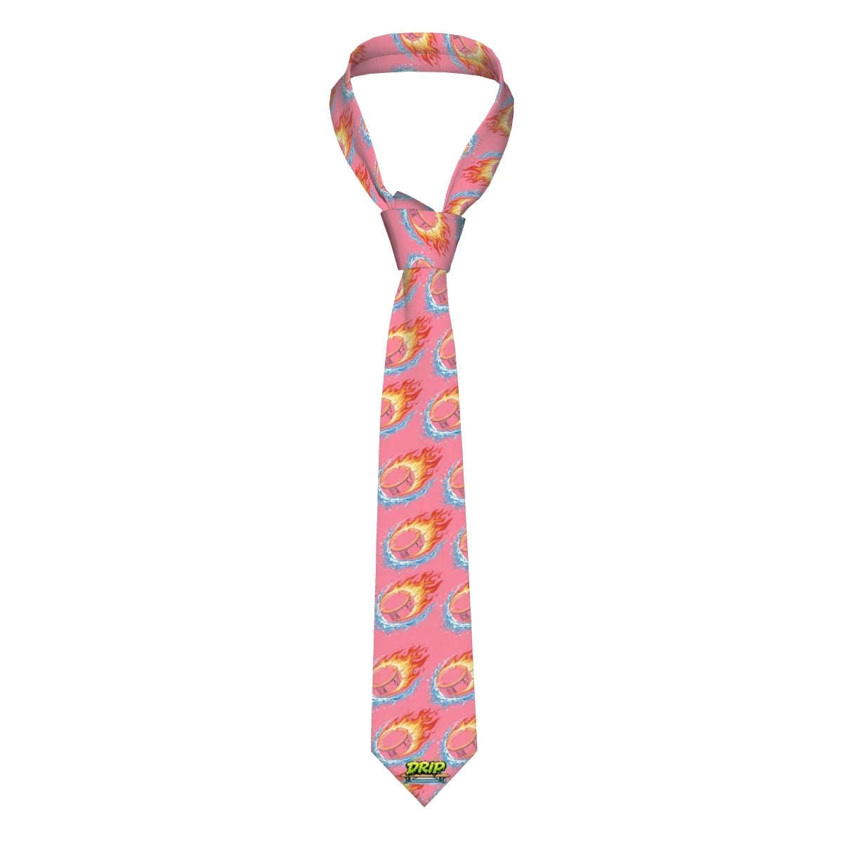 Game Day Tie - Flamin Hockey Pucks Pink