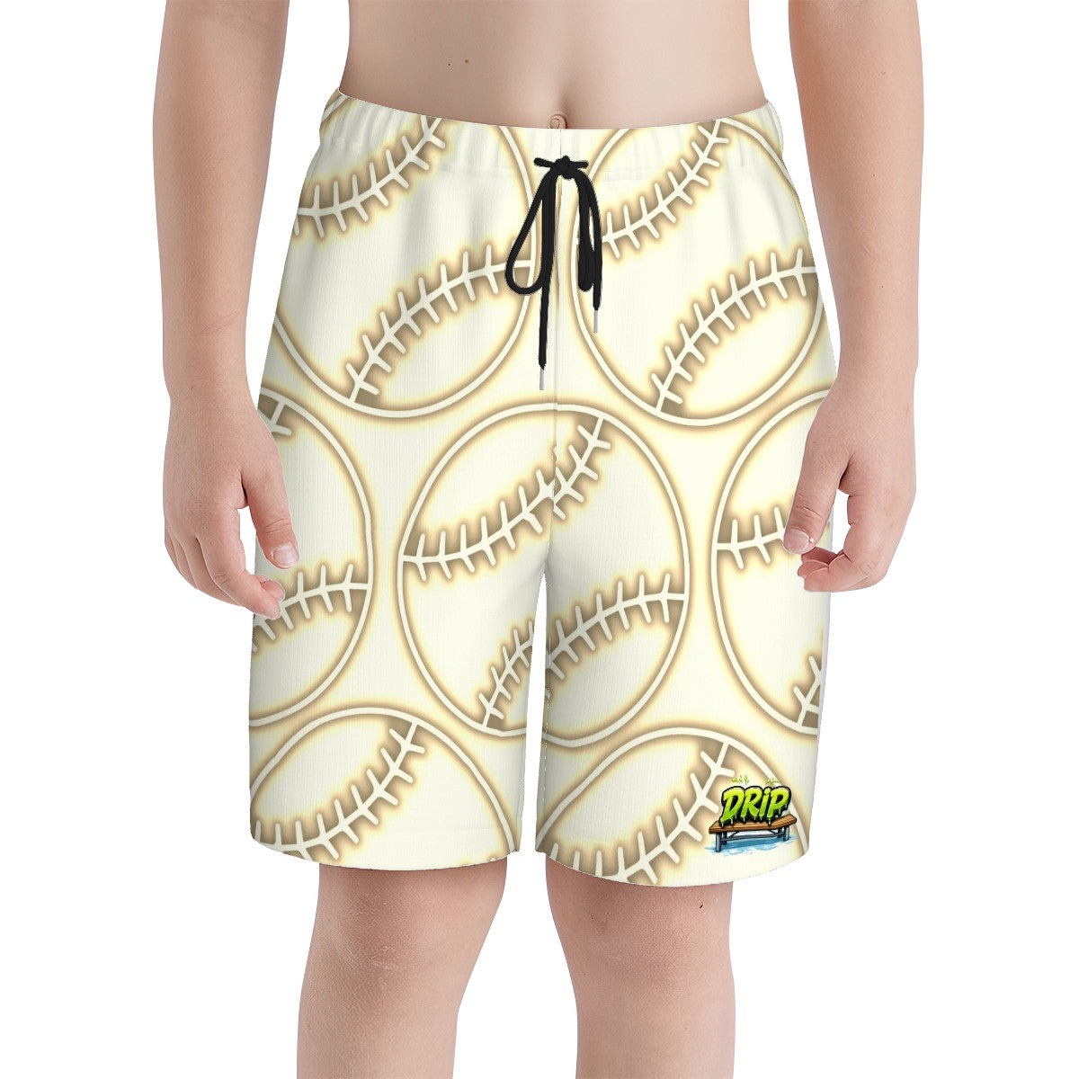 Youth Swim Shorts - Glowing Baseballs Vintage