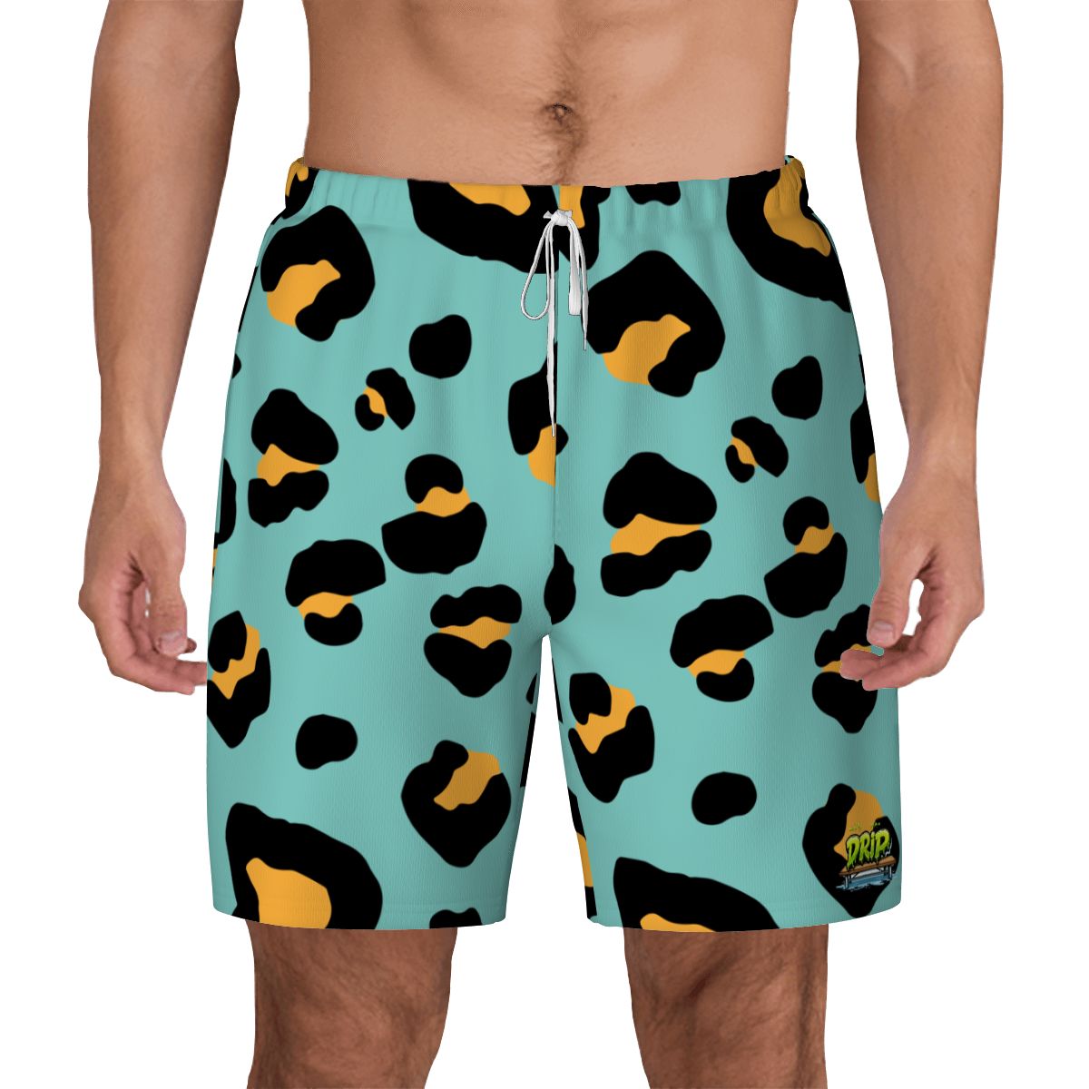W2W Pro Mesh Hybrid Shorts - Drip Bench Leopard Caribbean