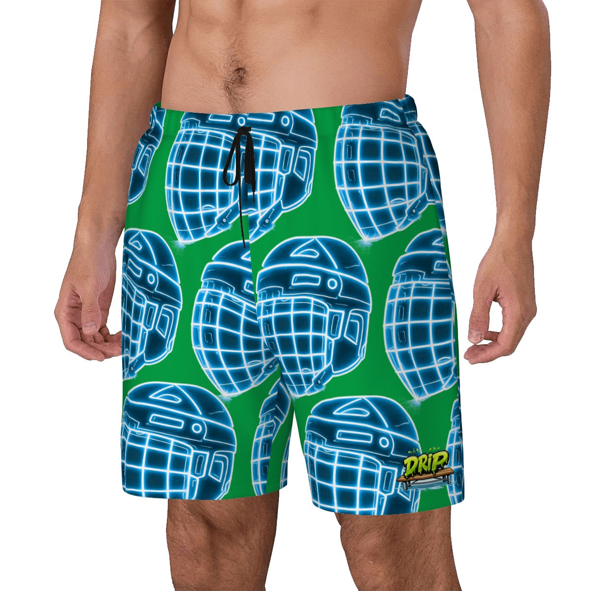 W2W Pro Mesh Hybrid Shorts - Hockey Helmet Neon Blue Green