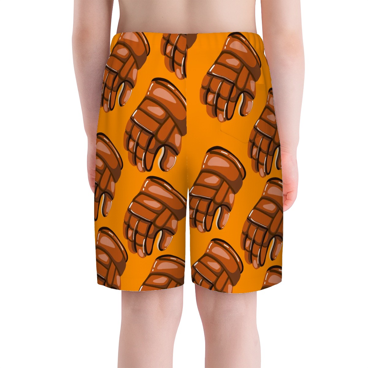 Youth Swim Shorts - Orange Hockey Gloves Orange