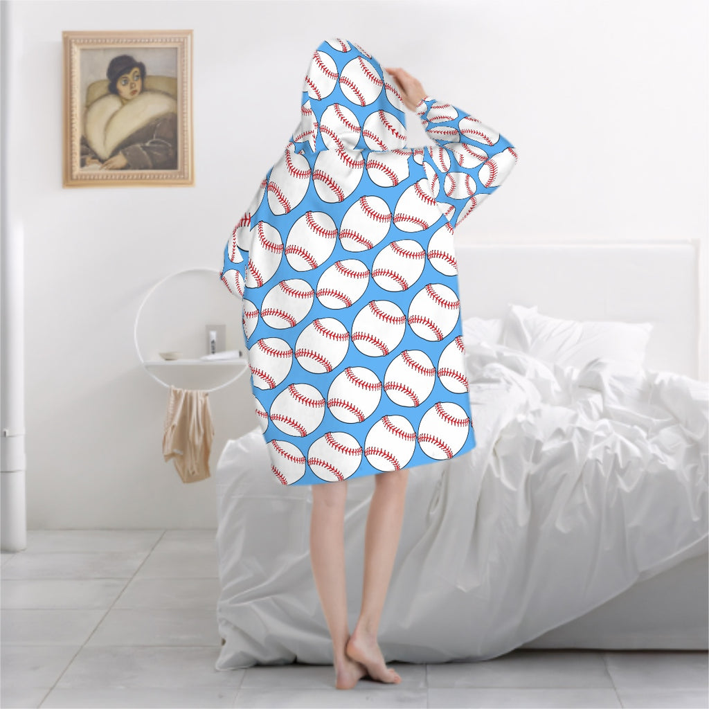 Adult Blanket Sweatshirt - Classic Baseball Blue