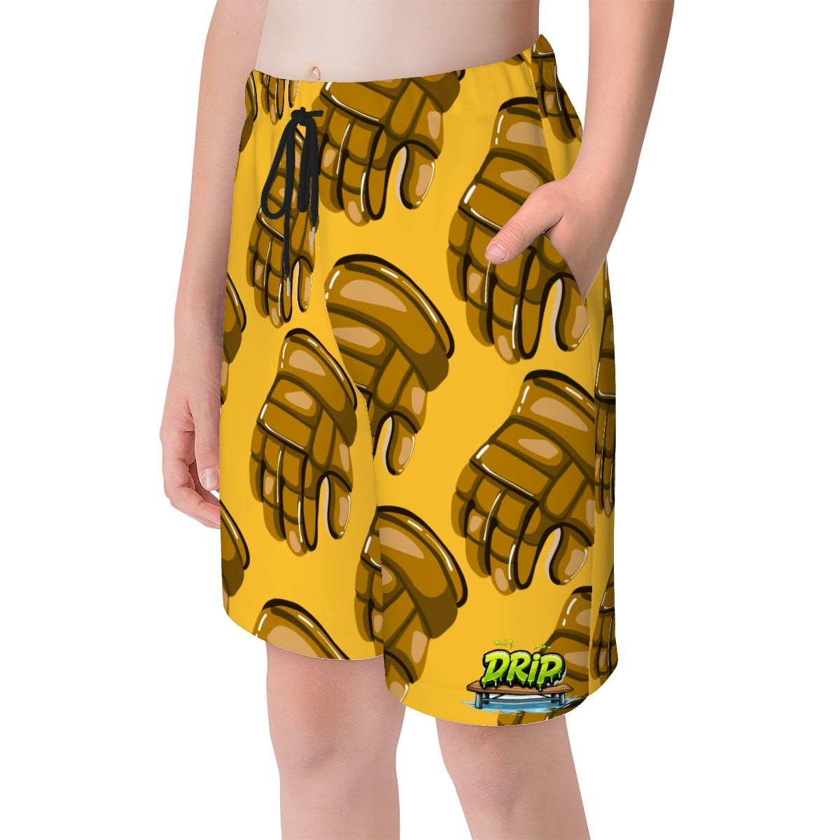 Youth Swim Shorts - Golden Hockey Gloves Gold