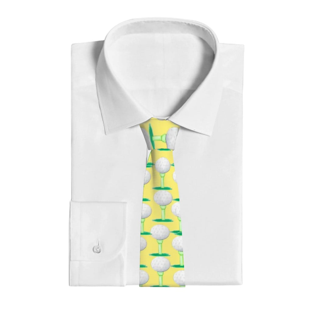 Game Day Tie - Golf Ball and Tee Yellow