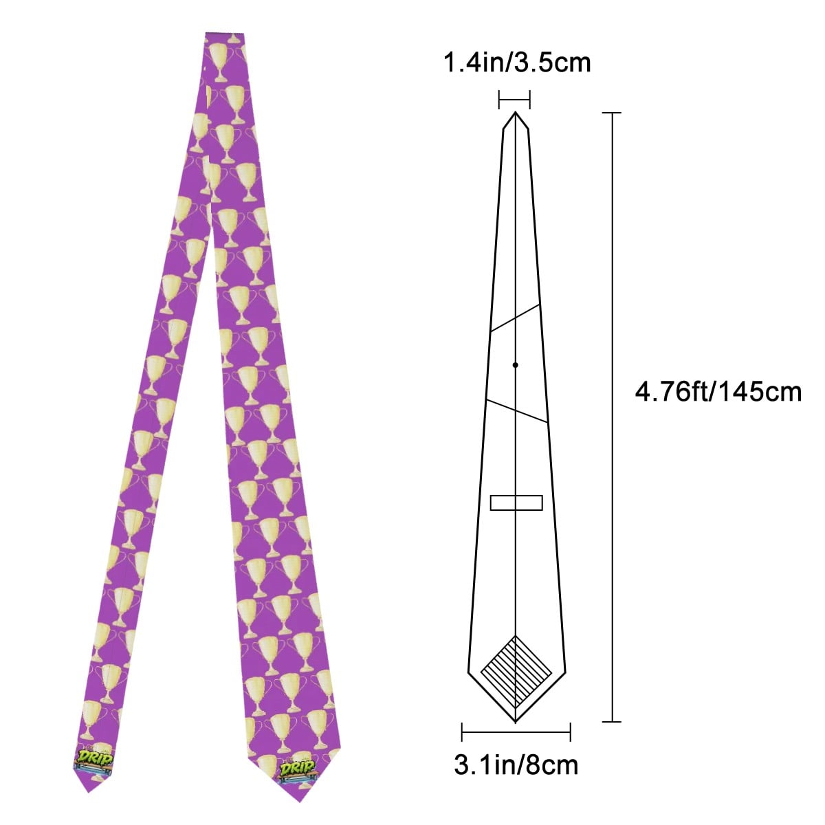 Game Day Tie - Trophy Purple