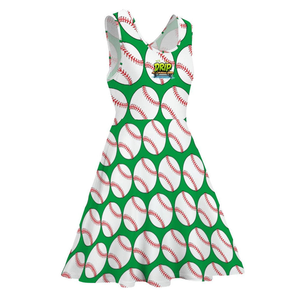 Women's Game Day Dress - Classic Baseball Green