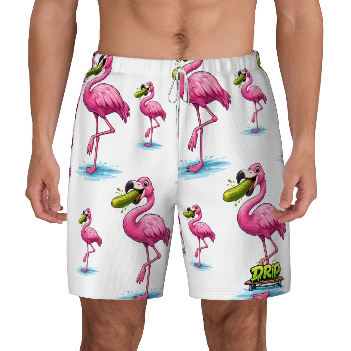 W2W Pro Mesh Hybrid Shorts - Pickle Flamingo White