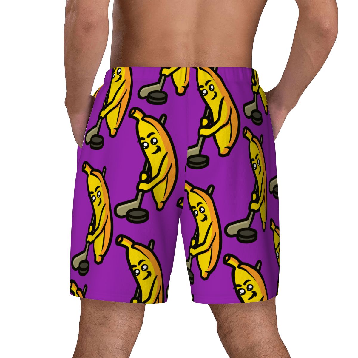 W2W Pro Mesh Hybrid Shorts - Bananas for Hockey Purple
