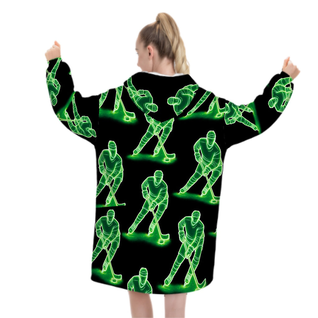 Adult Blanket Sweatshirt - Hockey Guys Black